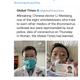 The Global Times breaking news tweet on Li Wenliang’s death was later deleted.